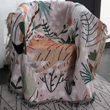 MULTIFUNCTIONAL BLANKET WITH LEAF PATTERN_CWMM0326