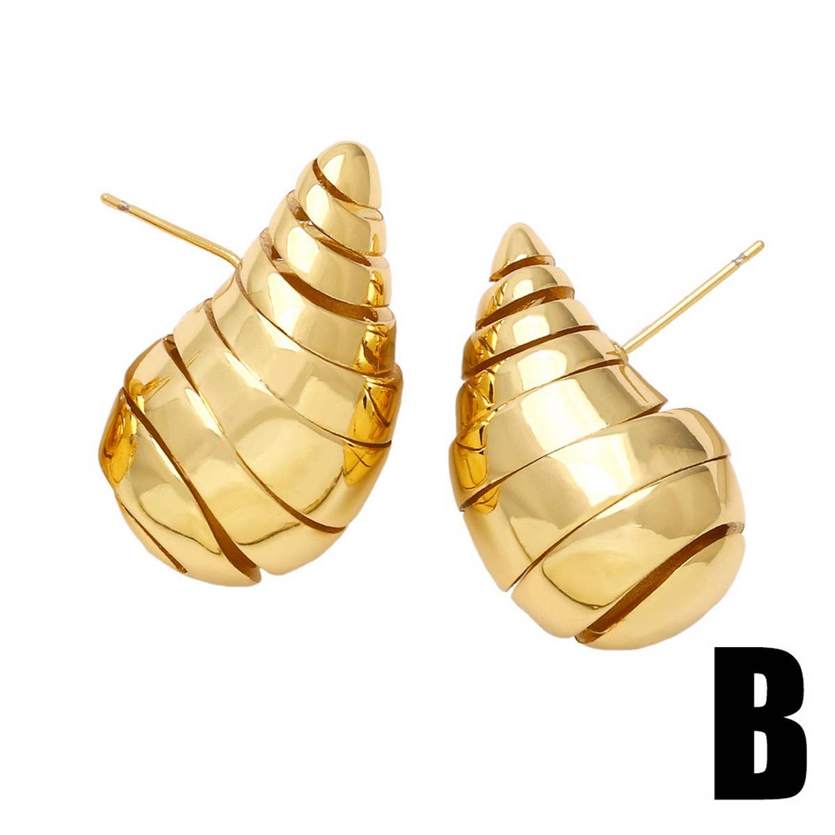 FASHIONABLE GOLD PLATED HOLLOW ROUND EARRINGS_CWAJE0991