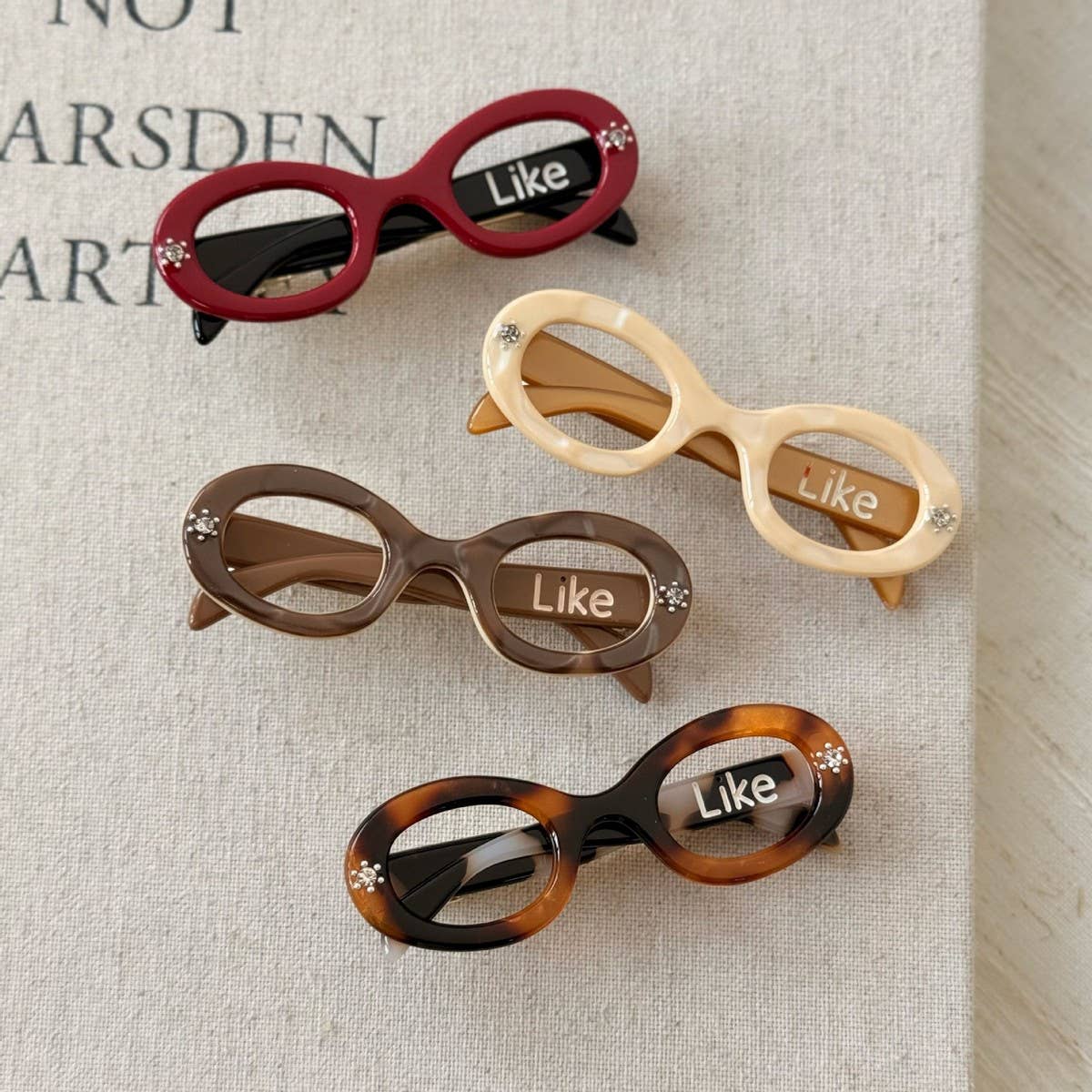 Hollow Sunglasses Acetate Hair Clip Minimalist_Cwaha07768