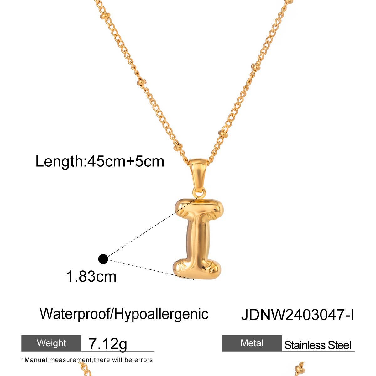 NICHE ALL MATCH TEMPERAMENT GLOSSY LETTER NECKLACE_CWAJE1893