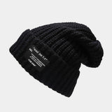 Vintage Letter Patch Knitted Hat_Cwah1622