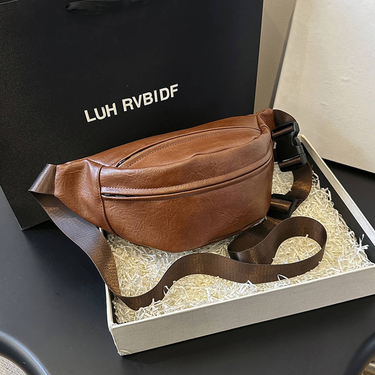 SIMPLE SOLID COLOR CROSSBODY BAG WAIST BAG_CWAB2072