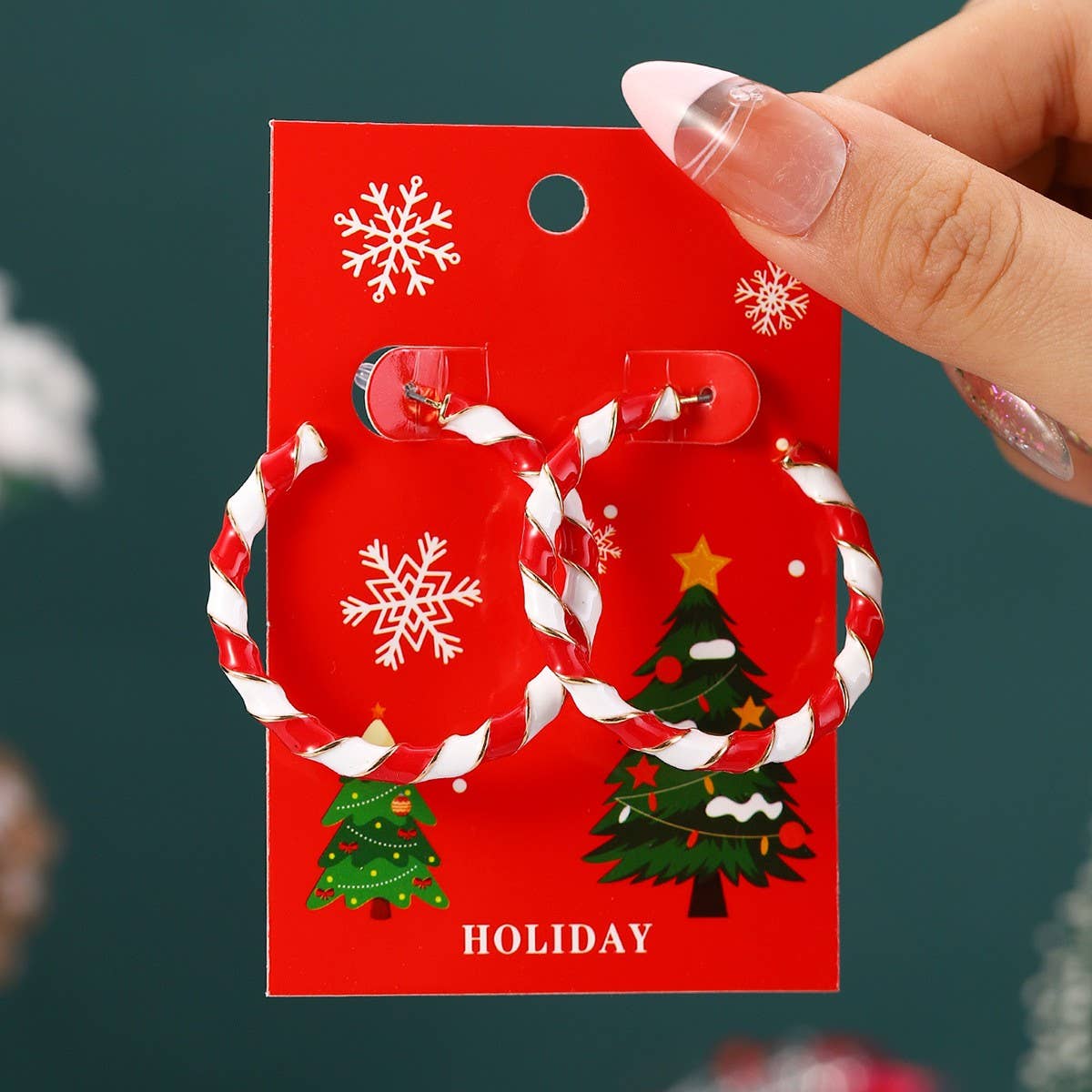 NEW CHRISTMAS CARTOON DIAMOND PENDANT EARRINGS_CWMM2608