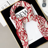 Velvet Rose Print Scarf Elegant Fall/Winter Wrap_Cwasc0894