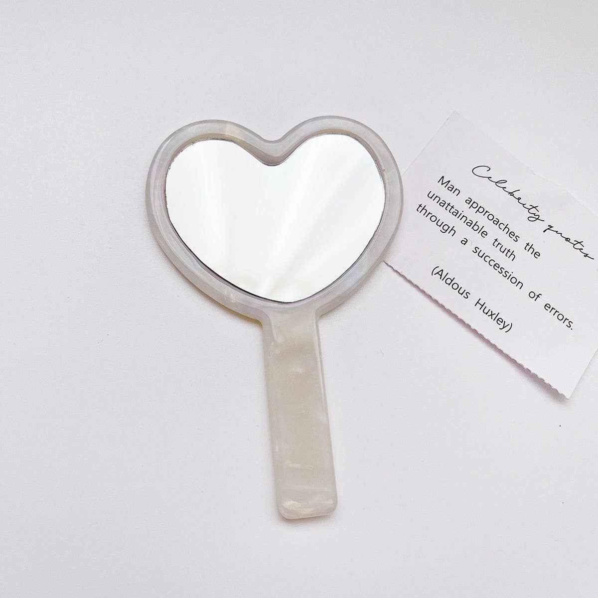 RETRO ACETATE COMPACT MIRROR GEOMETRIC HEART_CWMM6373