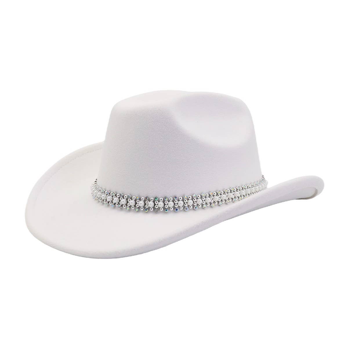 Western Fedora Hat Wool Denim Unisex Style_Cwah04363