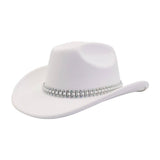 Western Fedora Hat Wool Denim Unisex Style_Cwah04363