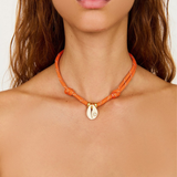 18K GOLD MUSHROOM NECKLACE ZIRCON INLAID CHARM_CWAJE4972