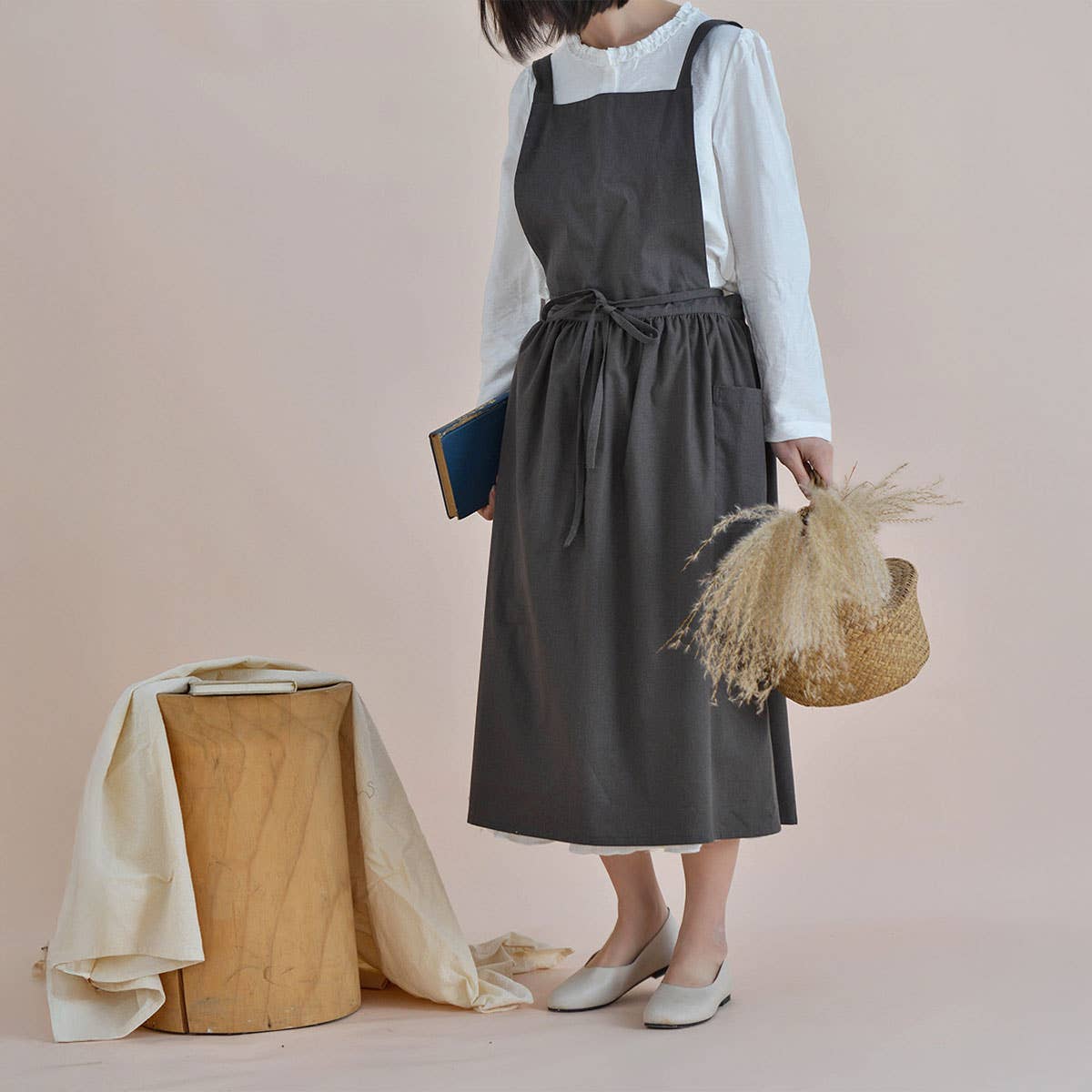 Waterproof Cotton Linen Apron Aprons With Pocket_Cwmm3287