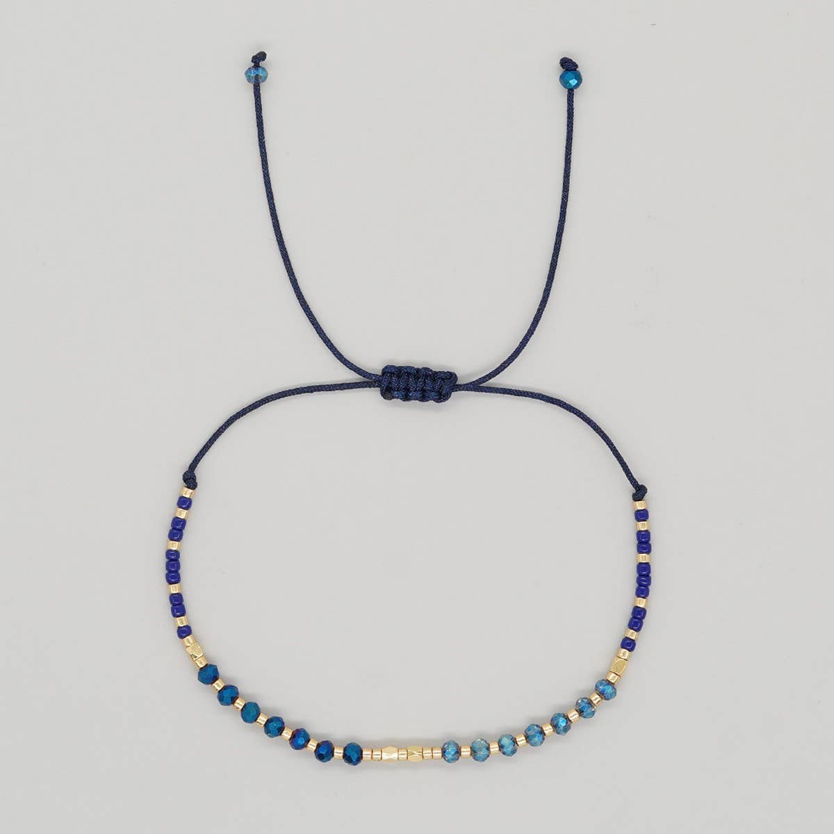 GRADIENT COLOR CRYSTAL FLAT BEAD BRACELET_CWMM3816