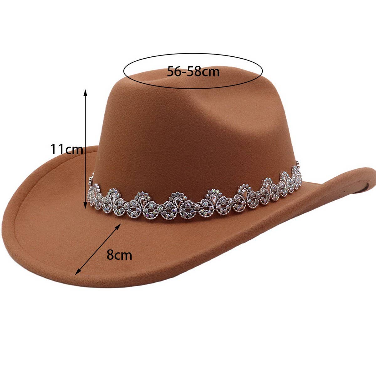 AUTUMN WINTER WOOL FEDORA HAT WESTERN ETHNIC STYLE_CWAH04472