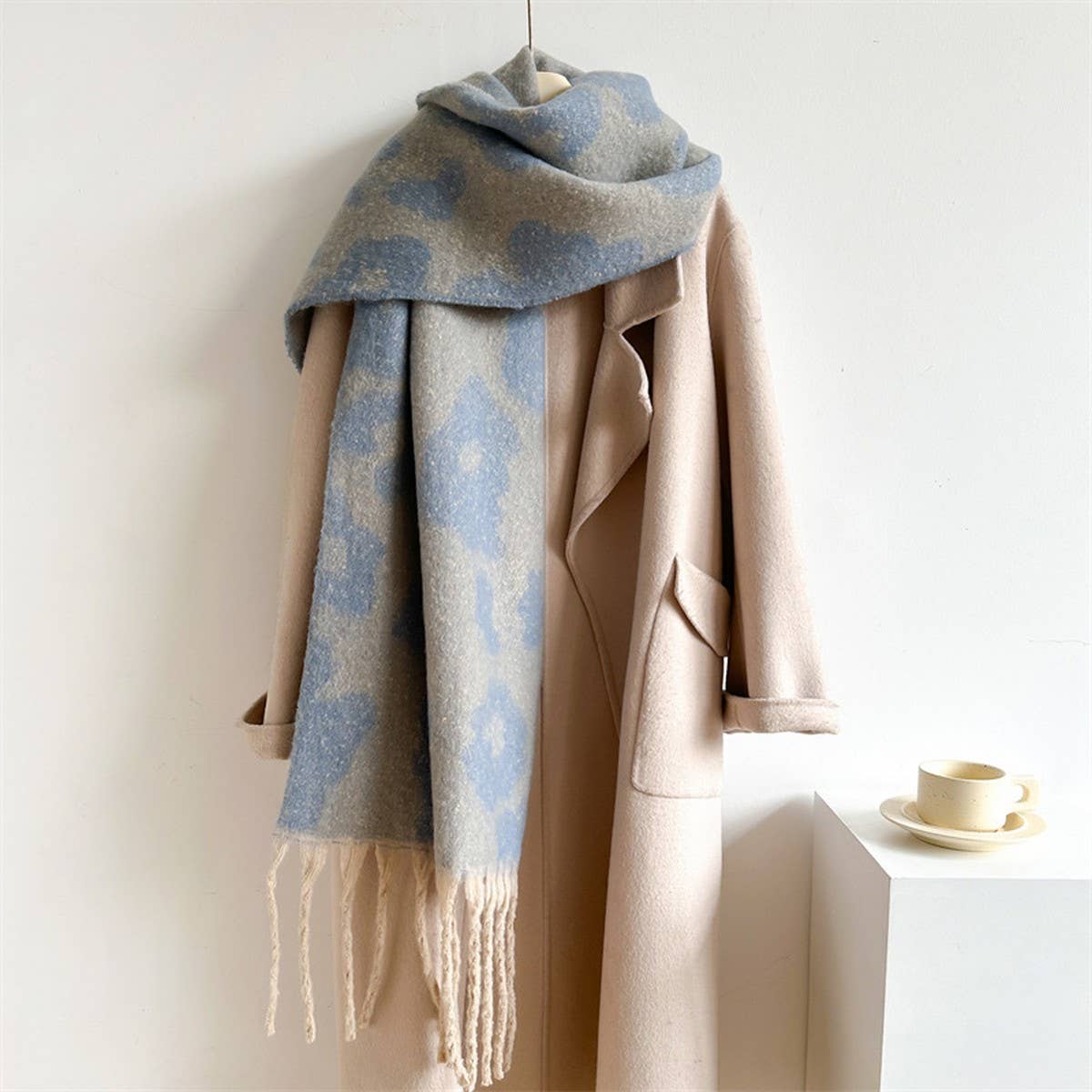 PRINT WINTER SCARF WARM THICK UNISEX SHAWL WRAP_CWASC0972