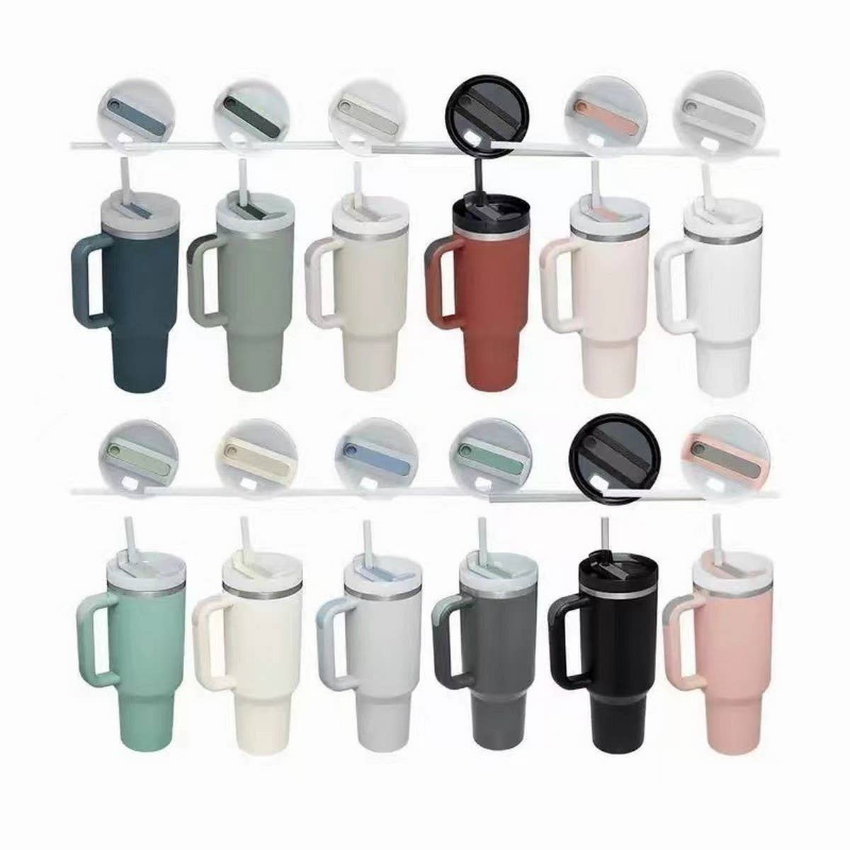 40OZ INSULATED TUMBLER WITH HANDLE STRAW CAR CUP_CWMM7900