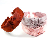 NEW SOLID COLOR WIDE EDGE KNOTTED HEADBAND_CWAHA0982