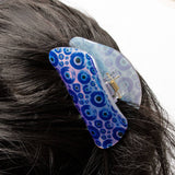 BLUE EYE PRINT HAIR CLAW CREATIVE FRENCH STYLE_CWAHA0315