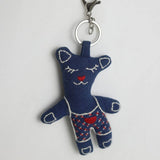 HANDCRAFTED CROOKED BEAR DOLL WITH INDIGO DYE_CWMM6023