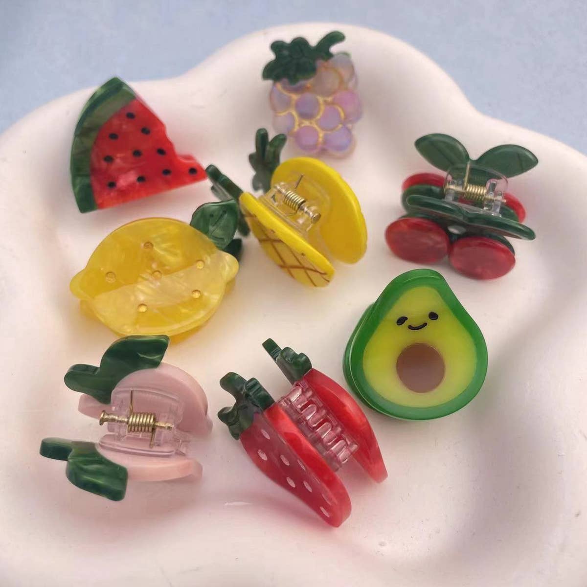 GIRL SUMMER SMALL ACETICE FRUIT HAIR CLAW CLIPS_CWAHA0957