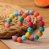 NEW VINTAGE SIMIAN GRASS VINE WOVEN EARRINGS_CWAJE4011