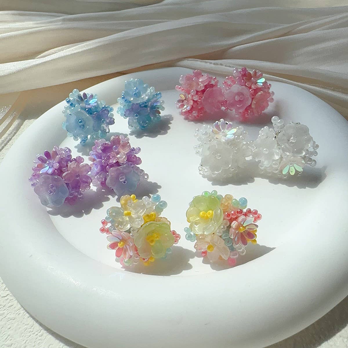 DOPAMINE ATMOSPHERE SWEET FLOWER EARRINGS_CWAJE2170