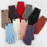 OUTDOOR COLD PROOF SOLID COLOR KNITTED GLOVES_CWAG0396