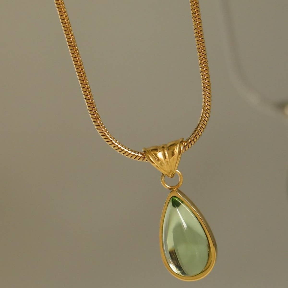 Fashionable Water Drop Blue Ocean Necklace_Cwaje05660