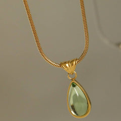 Fashionable Water Drop Blue Ocean Necklace_Cwaje05660
