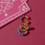 ELEGANT DOPAMINE GLITTER HOOP EARRINGS FOR WOMEN_CWAJE5023