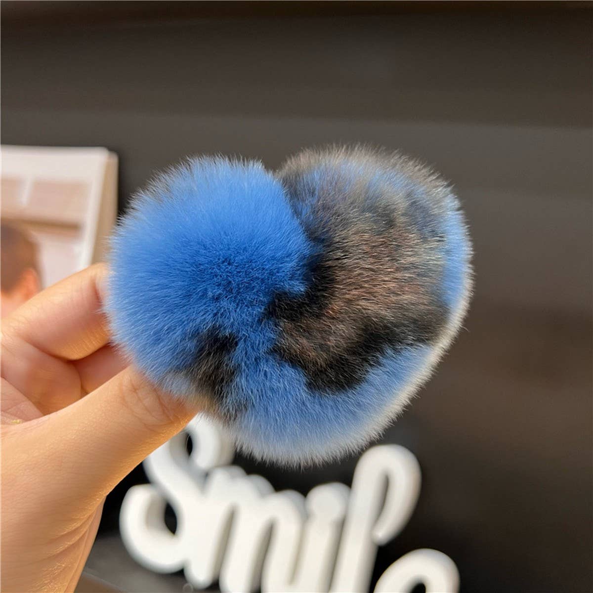 CUTE REX RABBIT HEART HAIR CLIP FLUFFY BB PIN_CWAHA3309
