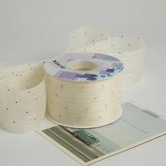 SILVER DOT HOT DIAMOND RIBBON BOW DIY RIBBON_CWMM5773