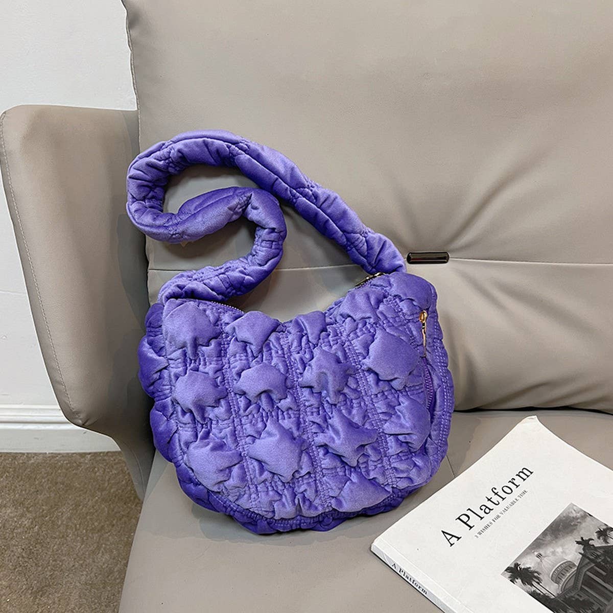 PLUSH VELVET CLOUD BAG WOMEN SHOULDER CROSSBODY_CUAB00562