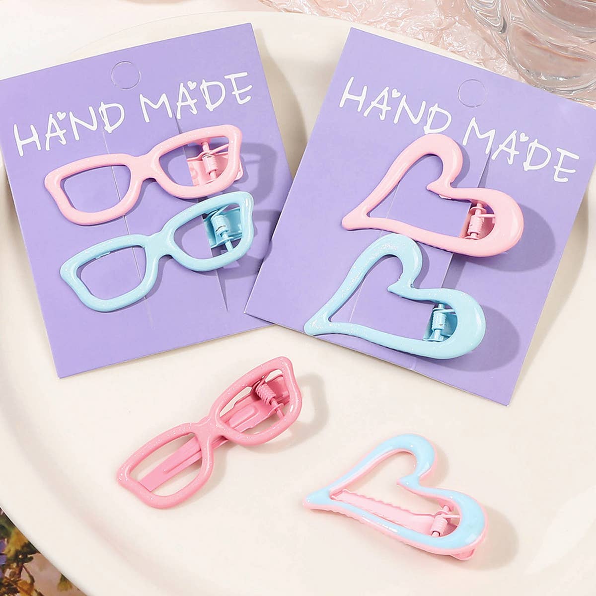 COLORFUL ENAMEL HAIR CLIP GRADIENT METAL DUCKBILL_CWAHA1640