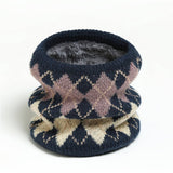 PLAID CONTRAST COLOR FASHION NECK COVER_CWASC1036