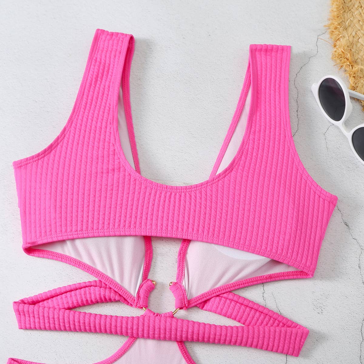 2024 NEW WOMEN SOLID COLOR ONE PIECE SWIMSUIT_CWMW0286