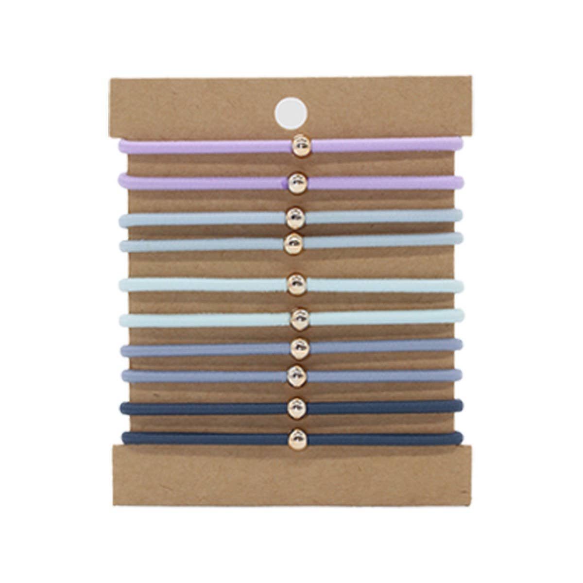 10 CLIP ON THREADED HAIR SCRUNCHIES_CWAHA2723