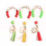 PERSONALIZED CHRISTMAS GIFT SILICONE BEAD KEYCHAIN_CWMM7008