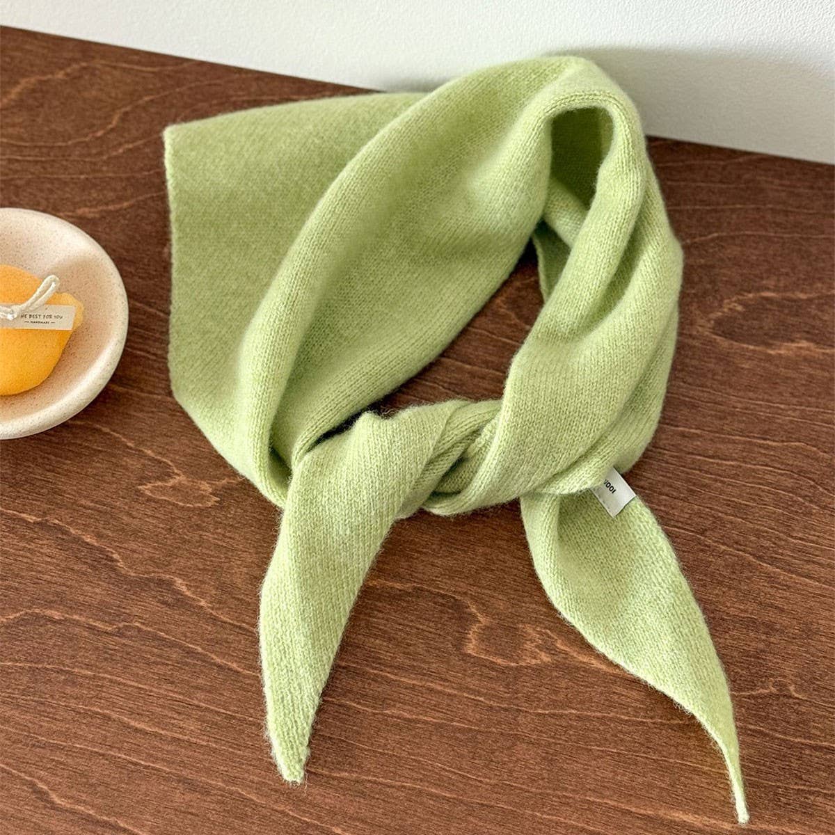 Pure Wool Knit Triangle Scarf Multi-Use_Cwov00279