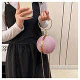 DIAMOND STUDDED SPHERICAL EVENING BAG CLUTCH _CWAB3247