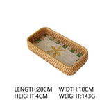 RATTAN COLORFUL SHELL CREATIVE HANDMADE FRUIT PLATE_CWMM4398