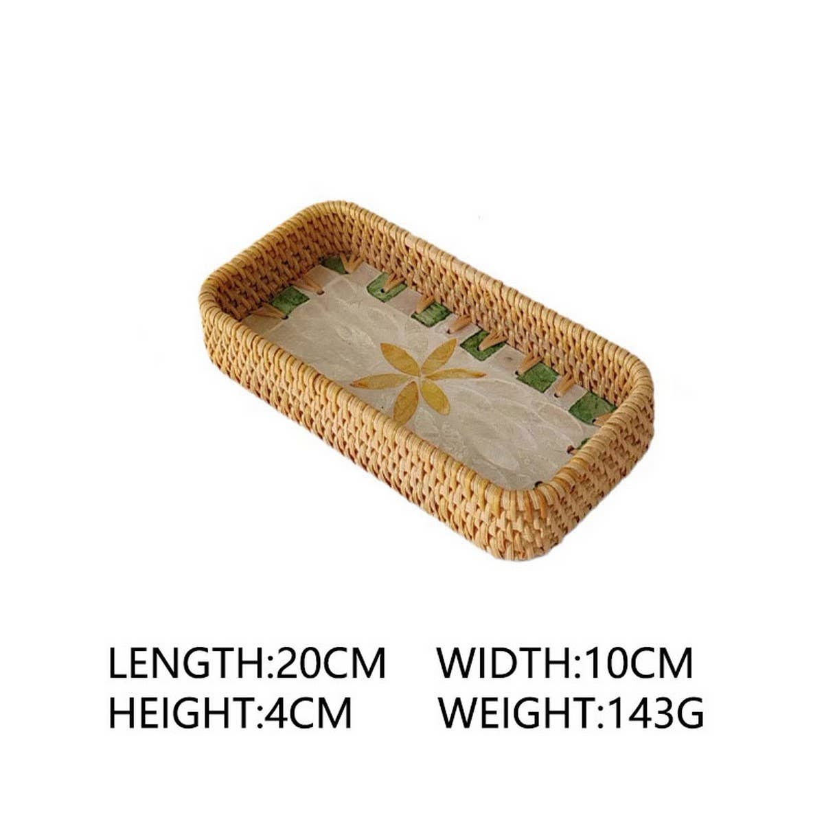 RATTAN COLORFUL SHELL CREATIVE HANDMADE FRUIT PLATE_CWMM4398