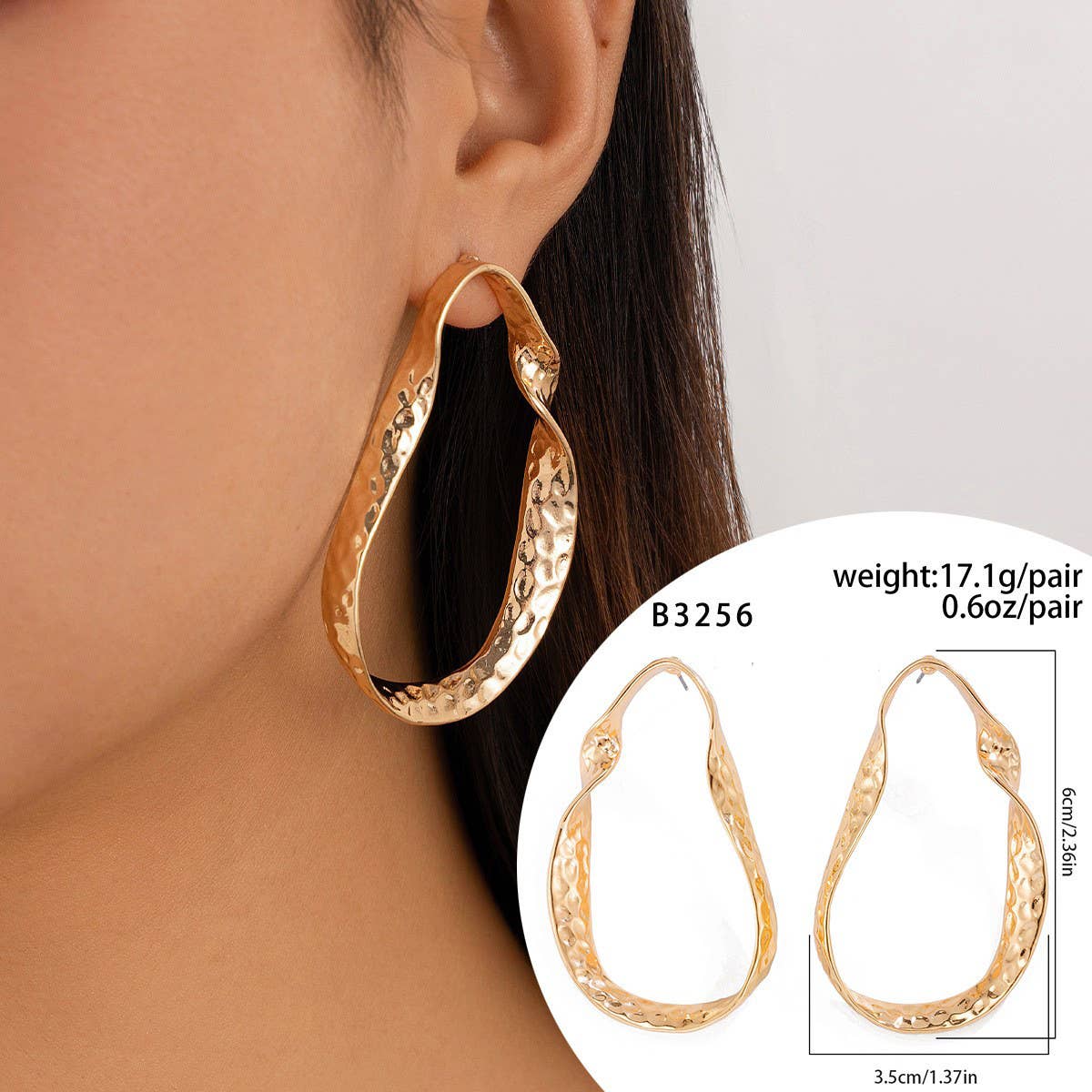 NICHE VERSATILE TEMPERAMENT ASYMMETRICAL EARRINGS_CWAJE1913