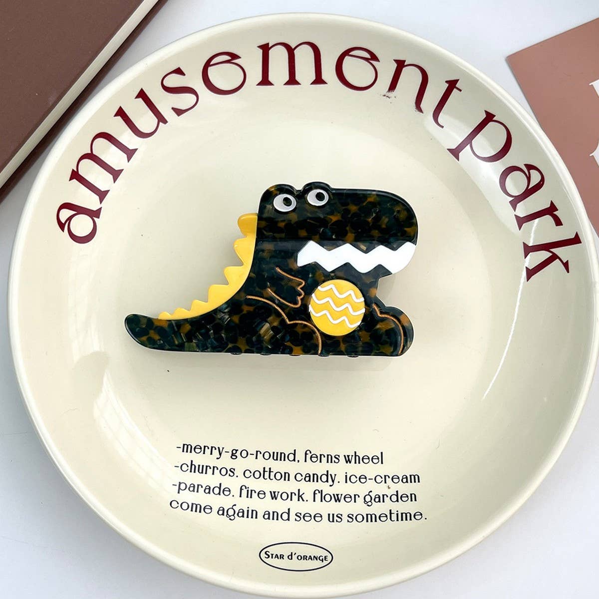 ACETATE OCEAN ANIMAL HAIR CLAW CLIP_CWAHA5949