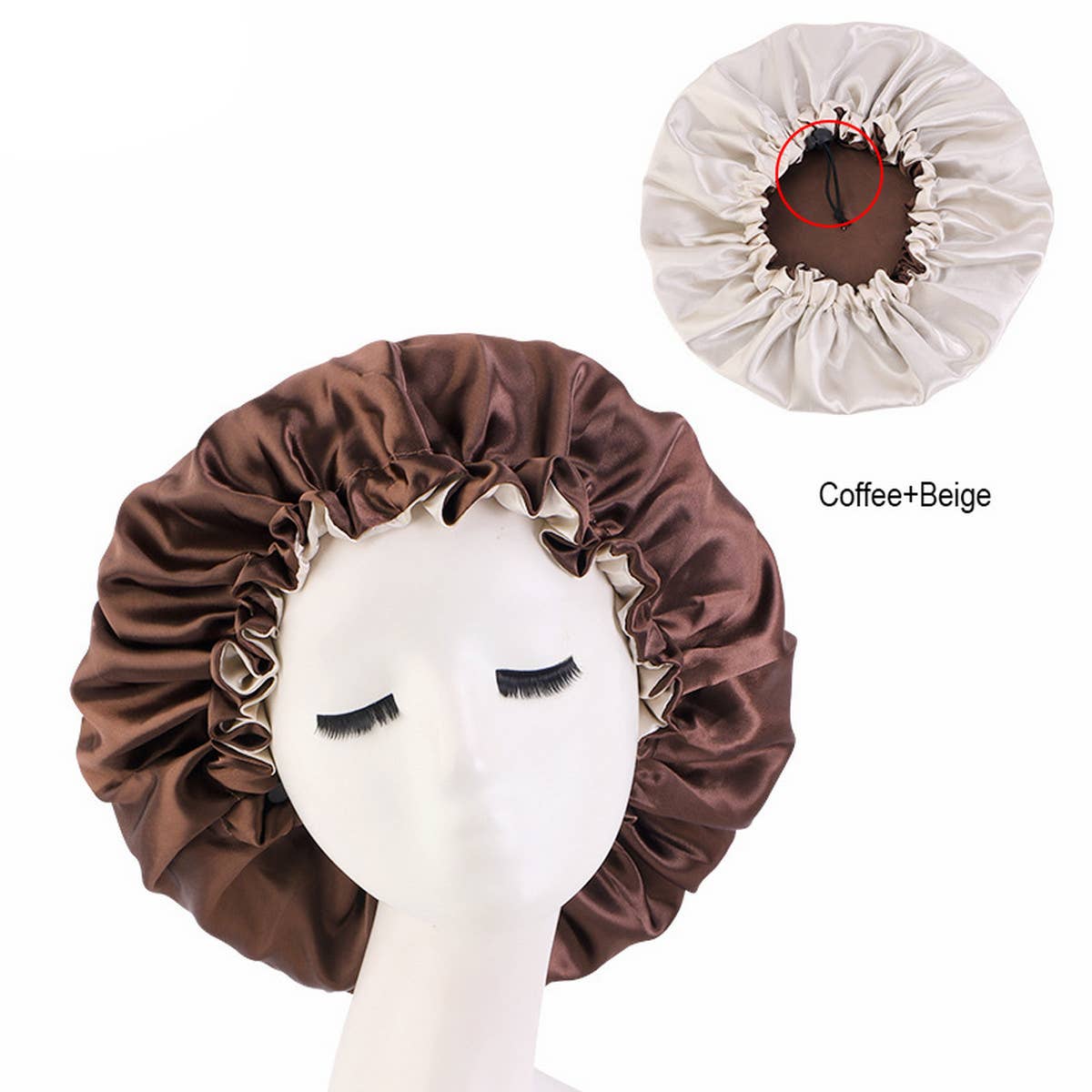 Trendy Double Layer Satin Nightcap_Cwah1481