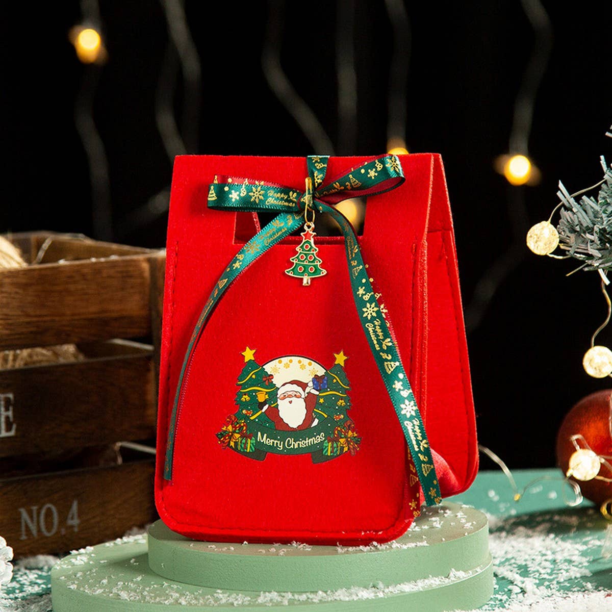 Felt Xmas Apple Bag Gift Box Tote Pouch_Cwmm10578