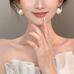 BIG PEARL NICHE DESIGN VERSATILE EARRINGS_CWAJE2185