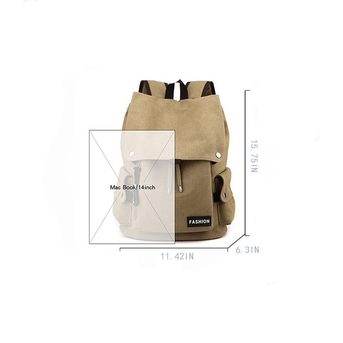BACK TO SCHOOL CANVAS BACKPACKS DRAWSTRING CLOSURE_CWAB2216