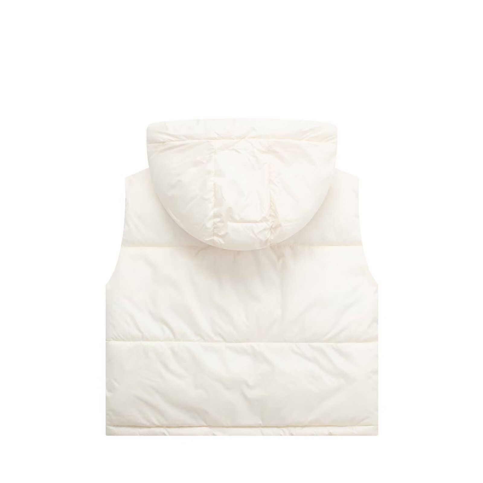 Solid-Color Simple And Casual Hooded Vest Jacket