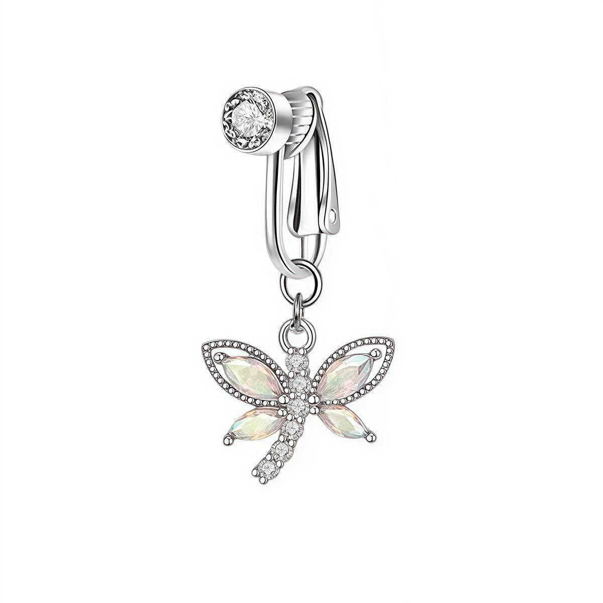 FAKE NAVEL CLIP NO PIERCING BELLY BUTTON RING_CWMM9190