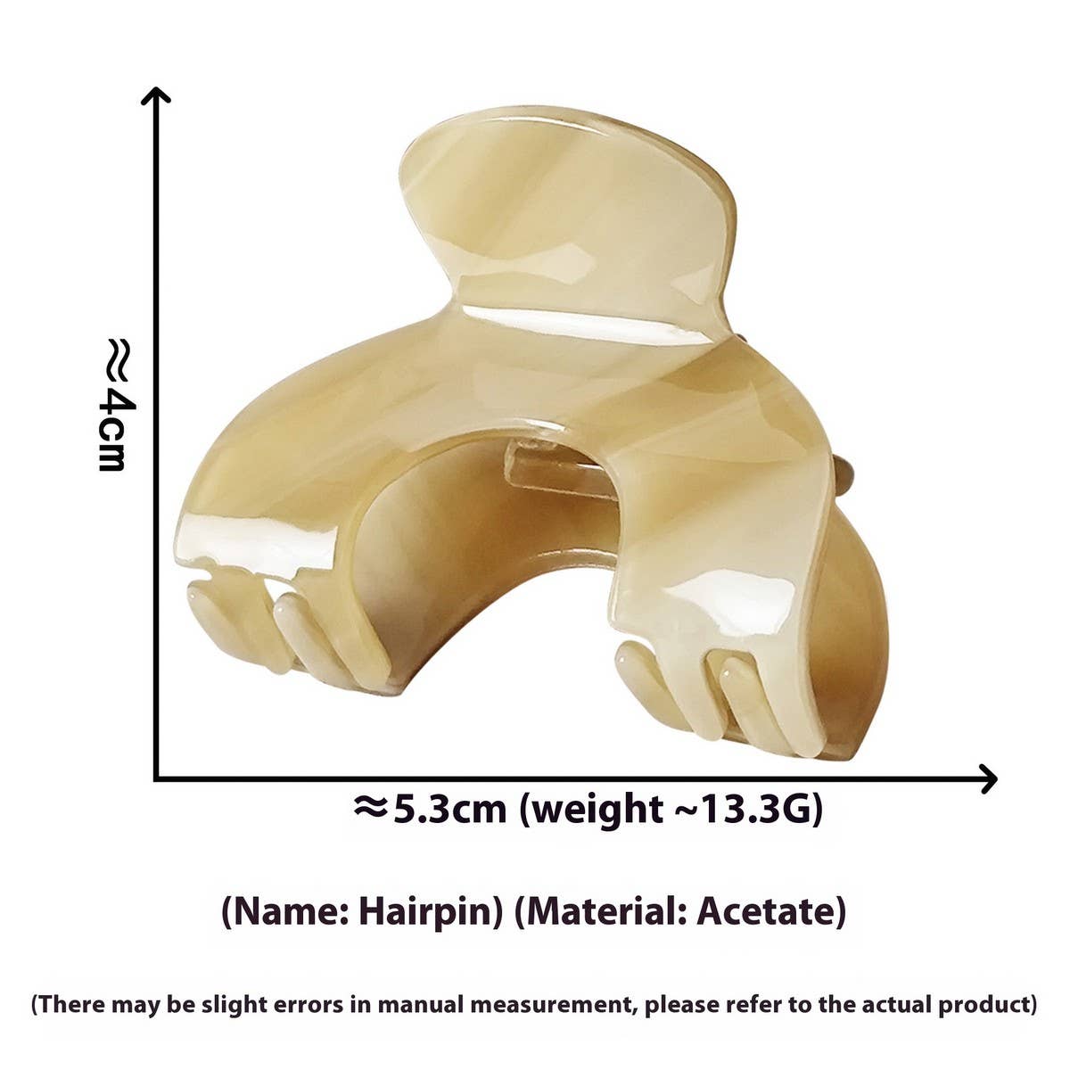 Medium Acetate Hair Claw ? Elegant Updo Clip_Cwaha07234