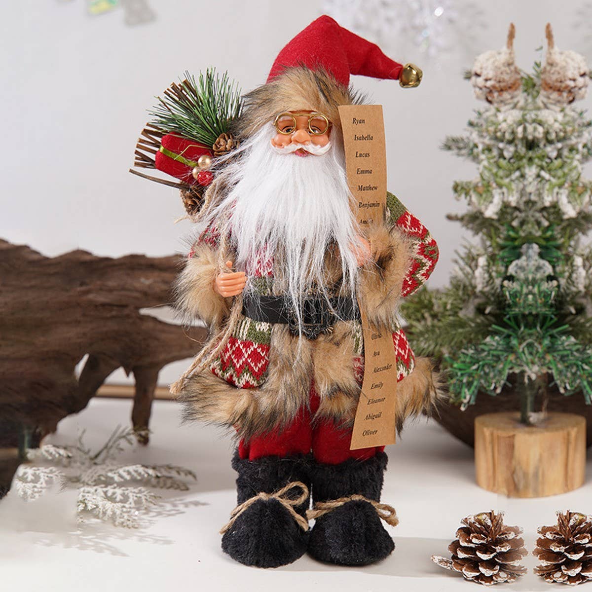 12 INCH STANDING SANTA CLAUS DECORATIVE FIGURE_CWMM2767