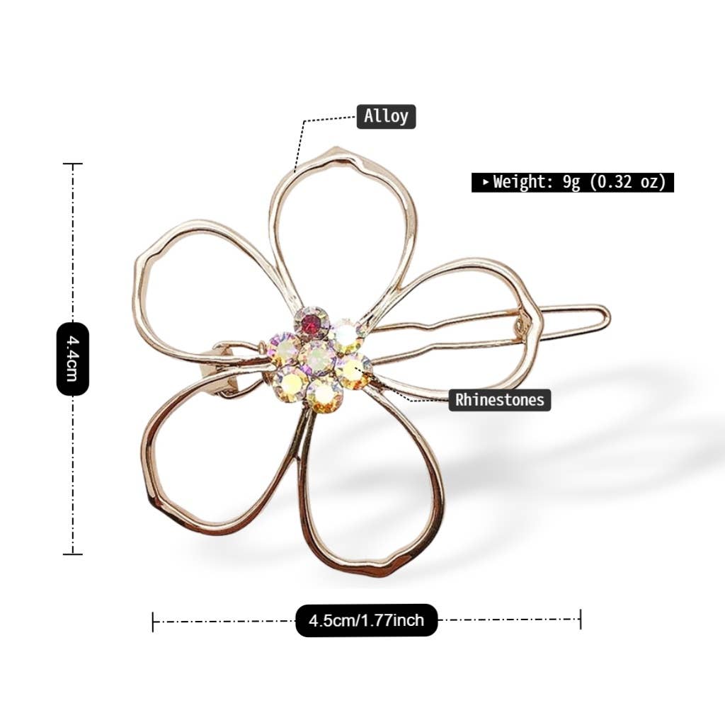 FLORAL SIDE HAIR CLIP FOR GIRLS SIMPLE ELEGANT_CWAHA4792